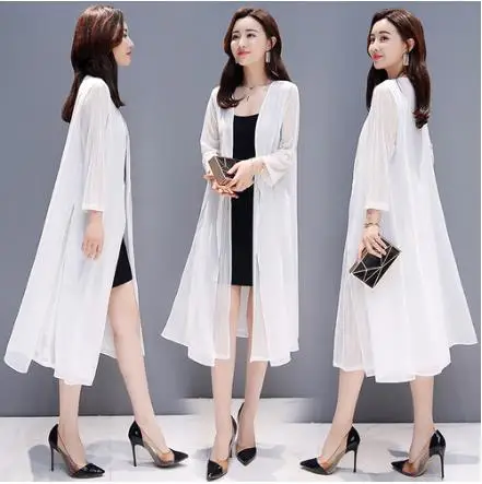 Лето 2019 женская блузка кружевные пляжные тонкие пальто женские рубашки Длинные