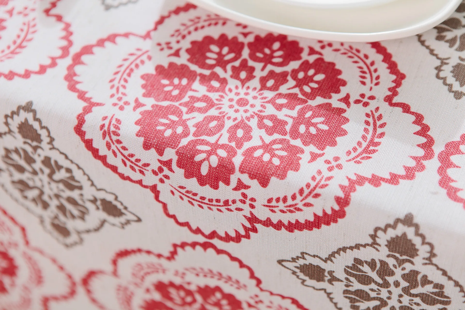 Fashion Linen Mandala Flower Dinner Tablecloth Simple Home Decor Round 140x140 High Quality Toalha De Mesa | Дом и сад