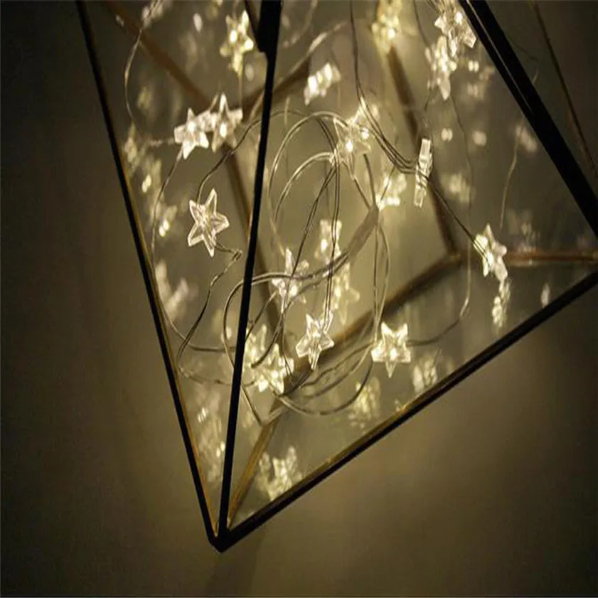 10 светодиодных звезсветильник огней уютная гирлянда сказосветильник огни для