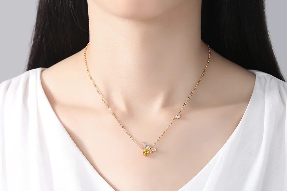 Розовое золото популярные ювелирные изделия кристалл колдуна от Swarovski ожерелье с