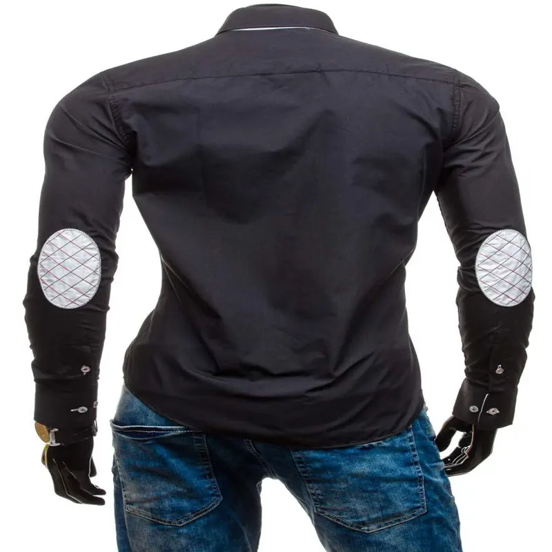 Новый Для мужчин модные тенденции-корейский longsleeve рубашка повседневная модная