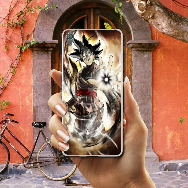 Черный Goku Dragon Ball Мягкий ТПУ чехол для мобильного телефона силиконовый Sony Xperia XA XZ Z