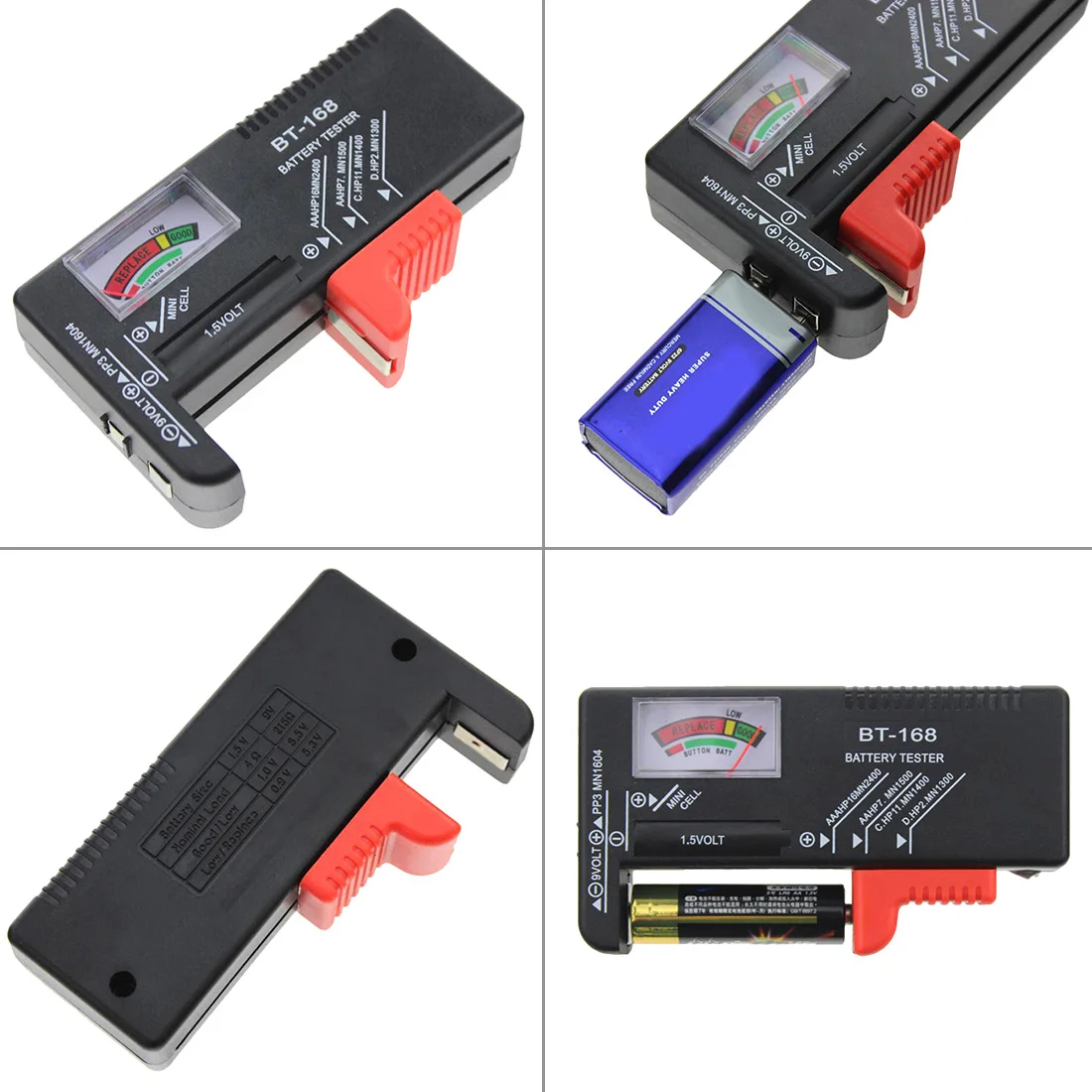 Pointer Battery Capacity Tester BT168 Power Indicator Checker for 9V 1.5V AA AAA Cell Batteries Voltage Meter | Инструменты