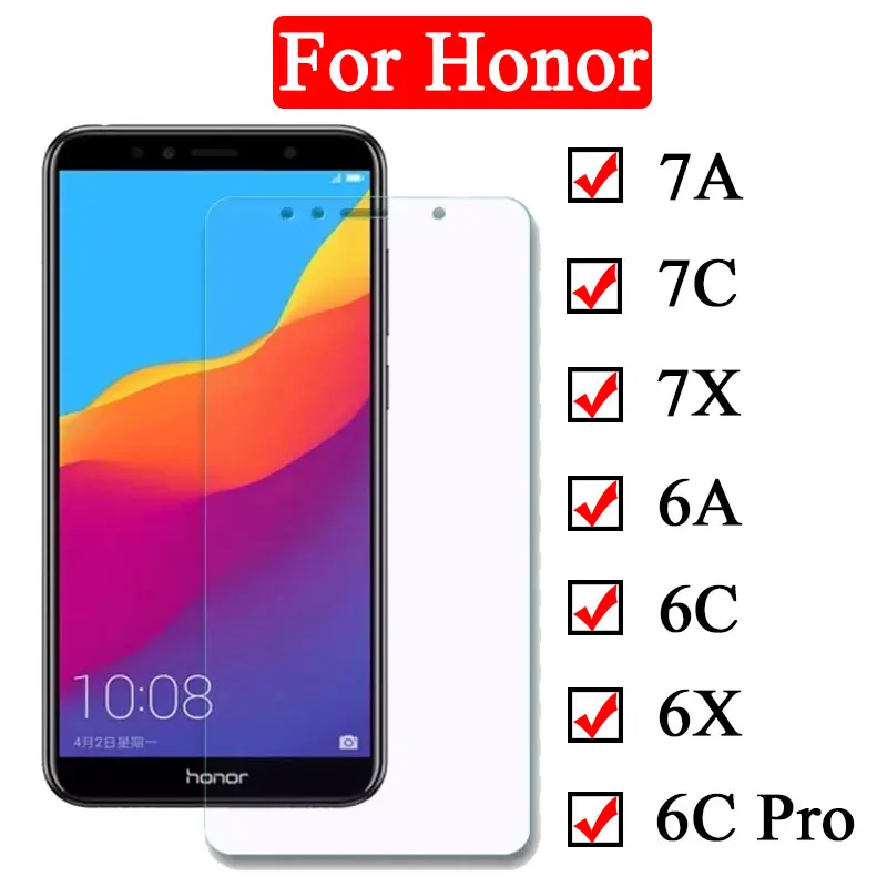 Защитное стекло на huawei Honor 7A 7X 7C Pro 6A 6C 6X Защитная пленка для экрана Tremp закаленная