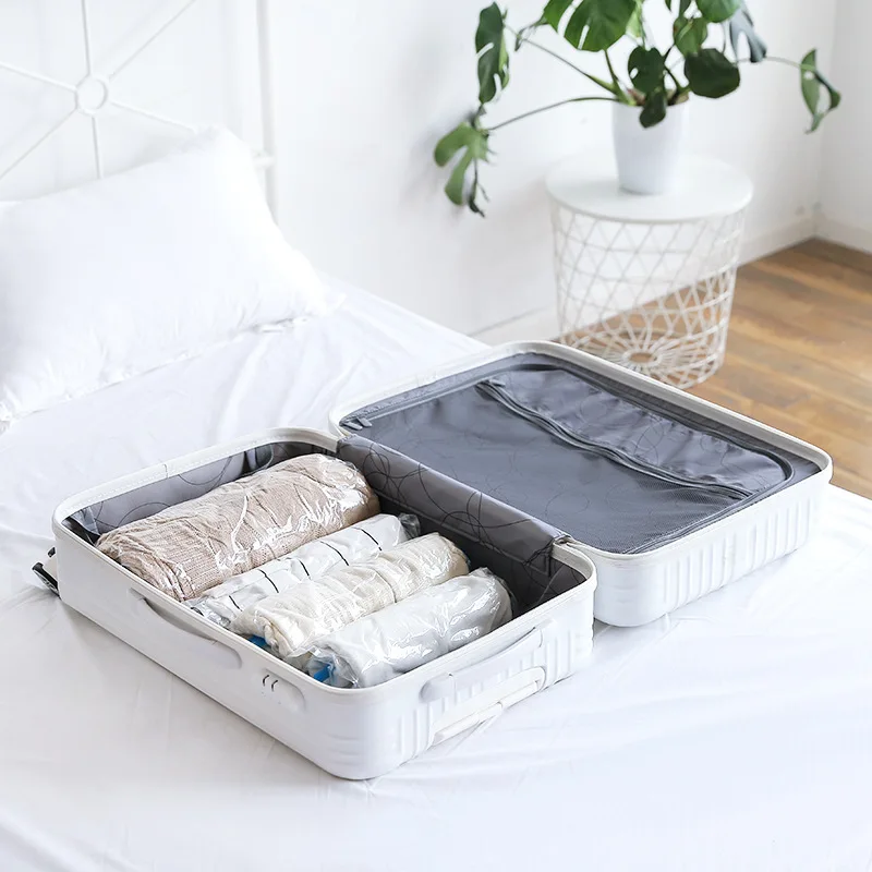 Ручная роликовая компрессионная вакуумная сумка для одежды пластиковые