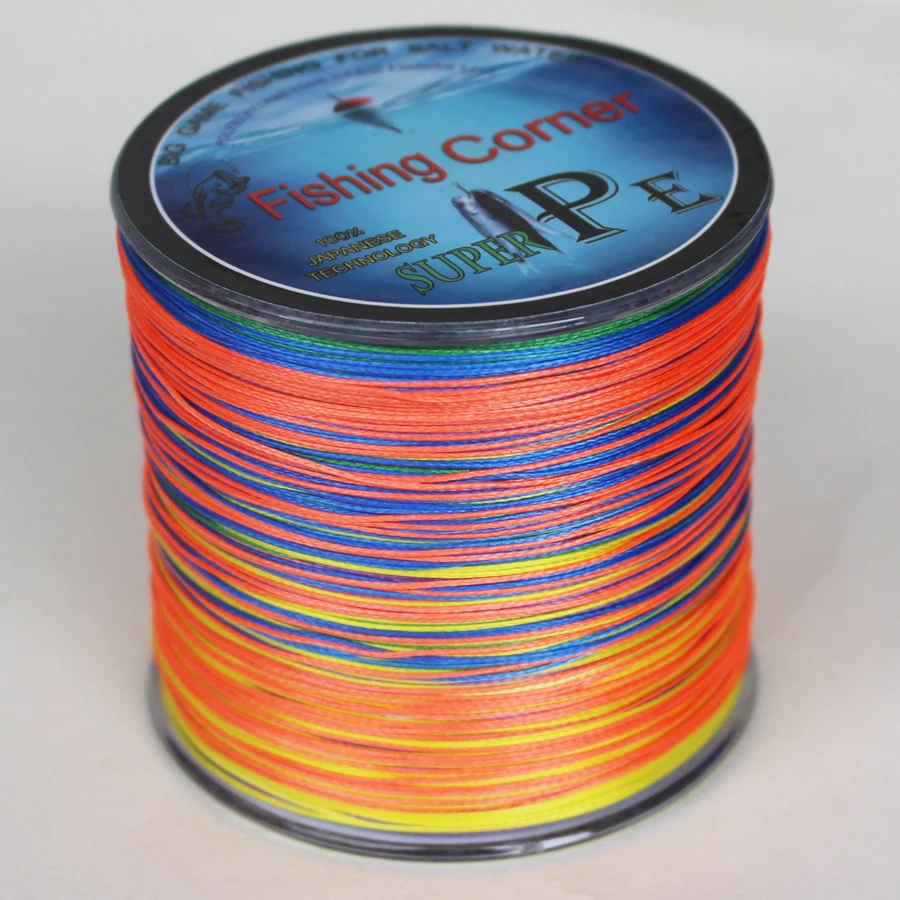 8 нитей плетеная рыболовная леска 500 м разноцветная сверхпрочная японская