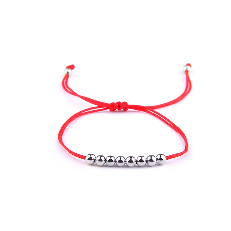 Jesus Cross счастливый красный веревочный браслет прядь Черная веревка пара нить