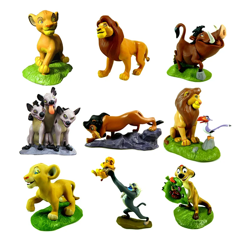 9 шт./компл. ПВХ Аниме Фигурки игрушки Король Лев Симба муфаса Нала хьенас Тимон