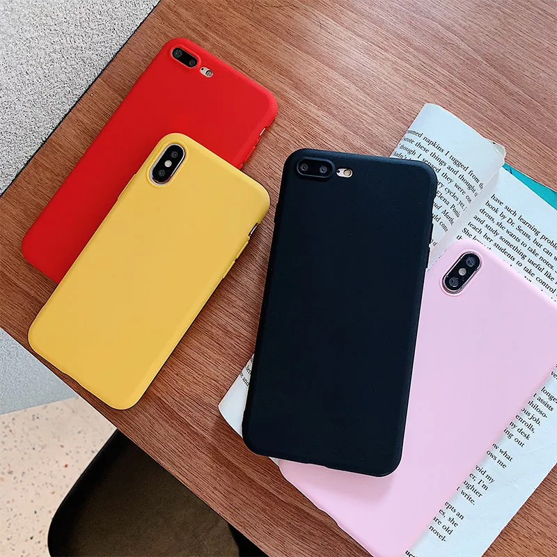 Матовая Карамельный цвет Силиконовые чехлы из ТПУ для samsung Galaxy S9 S8 J3 J4 J5 J6 J7 J8 A3 A5 A6 A7 A8 A9 плюс A750 чехол Capa