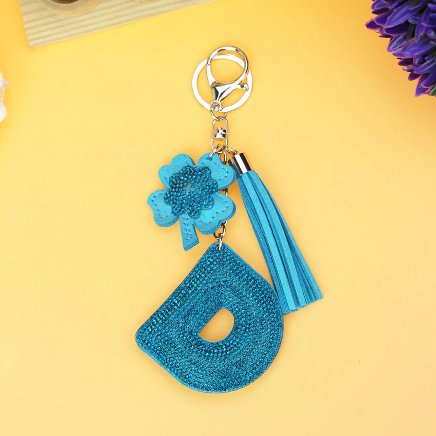 Подвеска-брелок для автомобиля с надписью Initial A Z брелок ключей кожаными