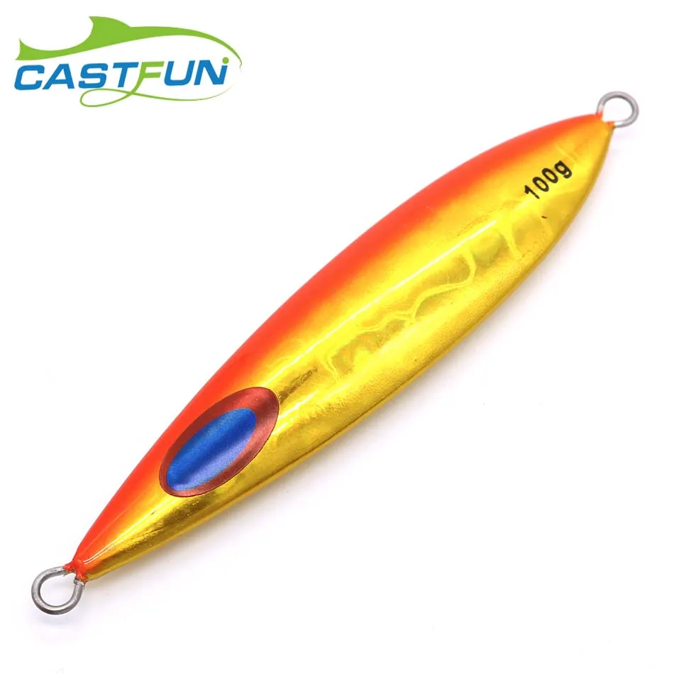 Casstfun металлический джиг 1PC 80g 100g 150g 200g рыболовная приманка Неон светящиеся