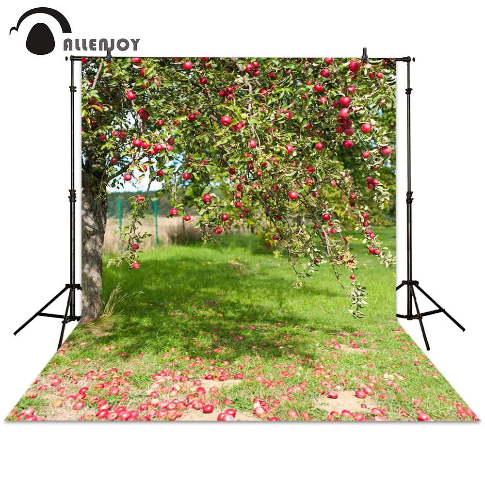 Allenjoy весенний фон фрукты дерево пастбище природа фотография Фон баннер