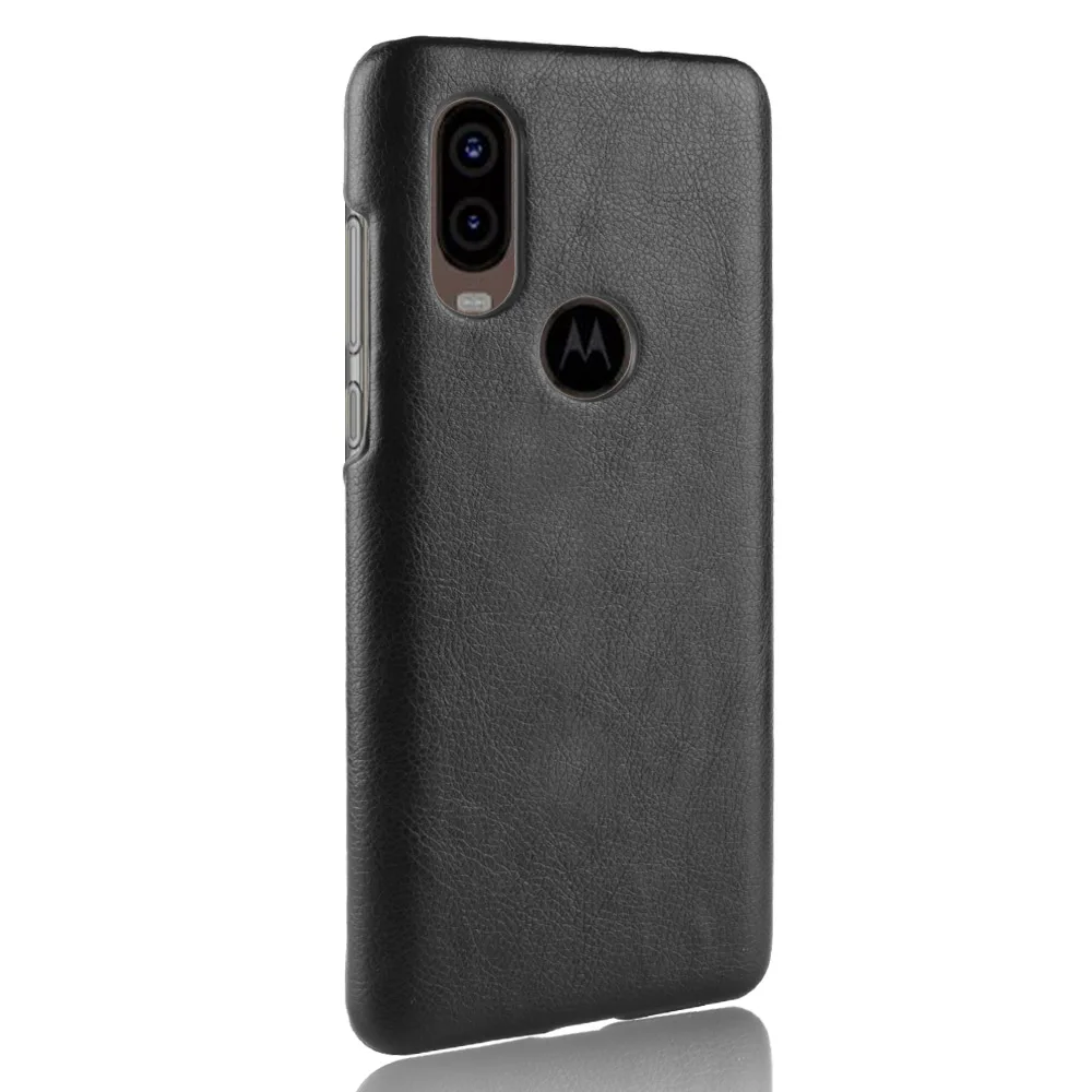 Ретро чехол для телефона из искусственной кожи с узором Личи Motorola One Vision MOTO ONE POWER