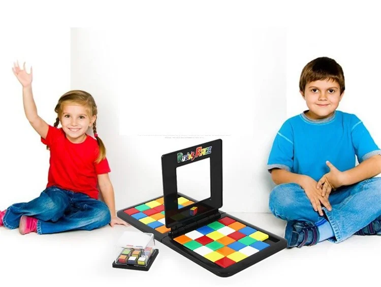 

[ Funny ] Magic cube toy Moving colorful magic cube game VS magic board family parent-child Educational slide puzzle toy gift