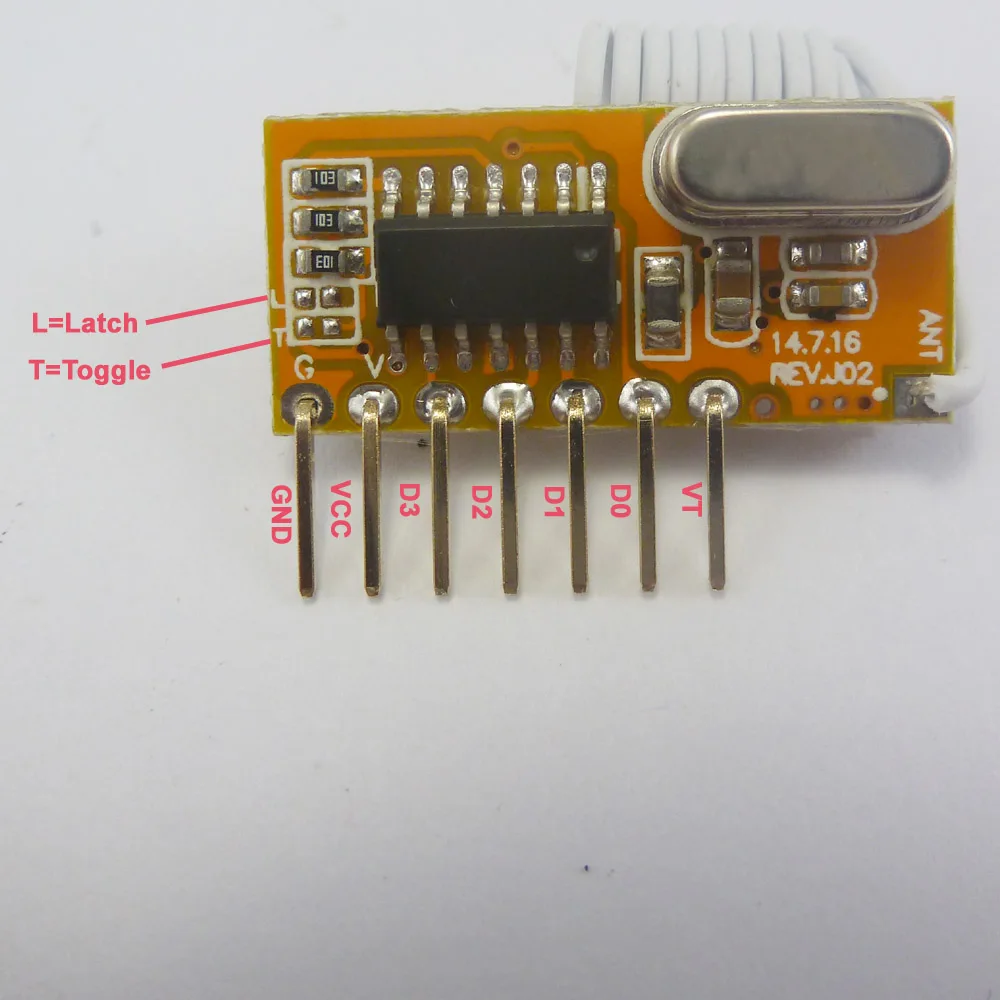 Dc 5v 315MHz 4-канальный EV1527 PT2262 модуль декодирования Беспроводной RF приемник