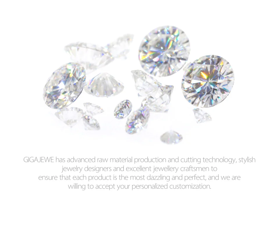 GIGAJEWE D color 1-3ct VVS1 Круглый Муассанит россыпью Алмазный тест прошел высшее качество с сертификатом лабораторный драгоценный камень для изготовления ювелирных изделий