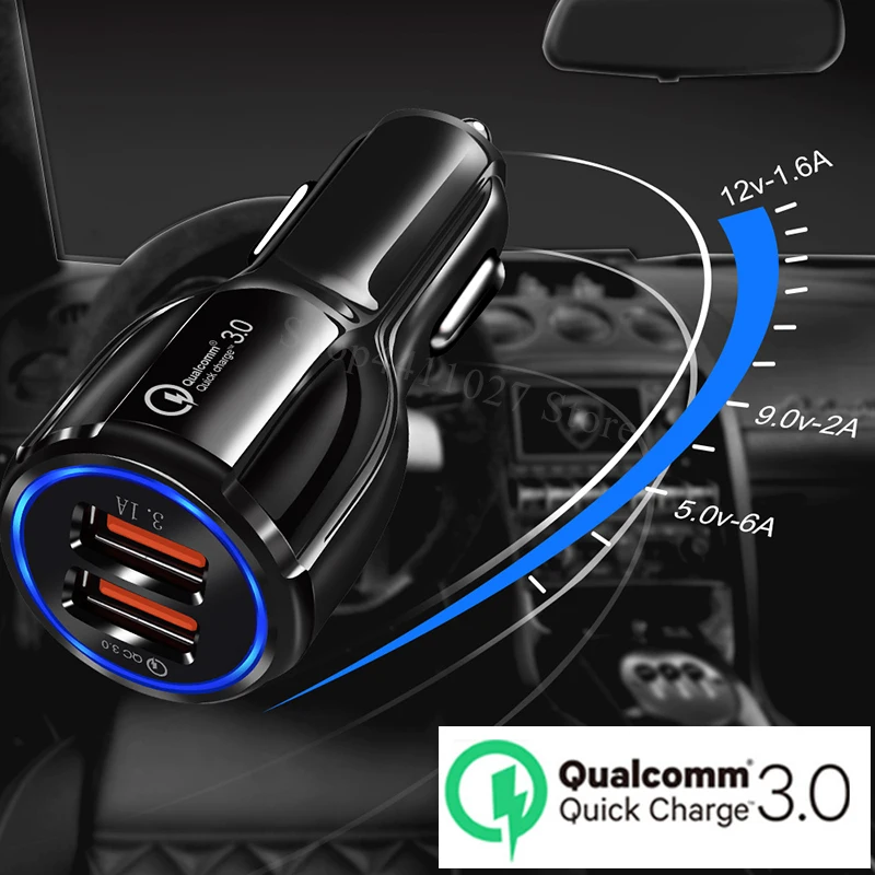 3 0 Автомобильное быстрое автомобильное usb устройство для зарядки телефона