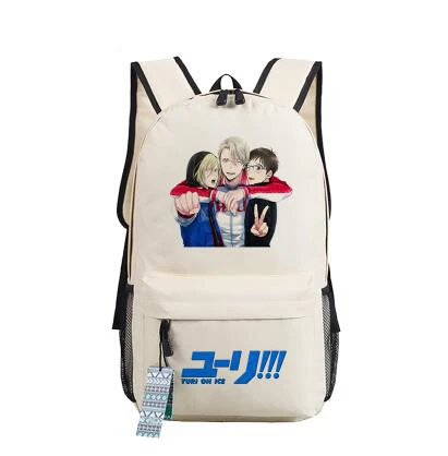 YURI on ICE Katsuki Yuri, женский рюкзак, Холщовый, школьные сумки для подростков, Harajuku, дорожный рюкзак, аниме, рюкзак для ноутбука, рюкзак для книг - Цвет: 7