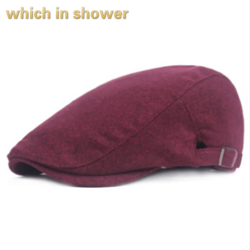 What in shower однотонный шерстяной берет для женщин и мужчин Регулируемая пустая