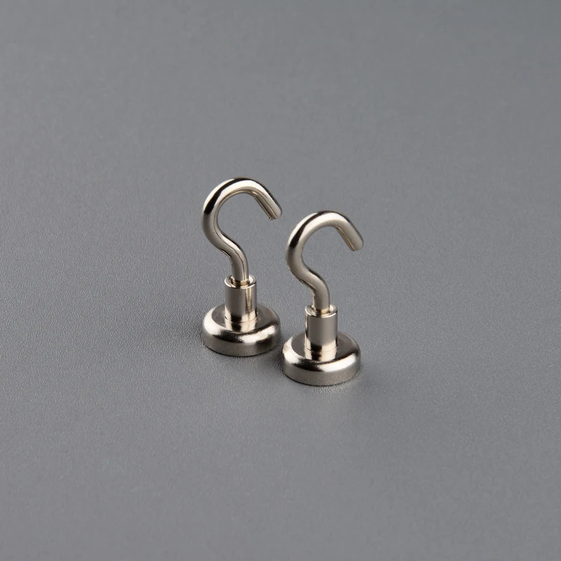 Magnet hook 2 шт. Вертикальная тяга-сила 1 кг Неодимовый N52 магнит крюк заземление магнит Многофункциональный стикер на холодильник крючки магнитный материал основа - Цвет: Magnet hook