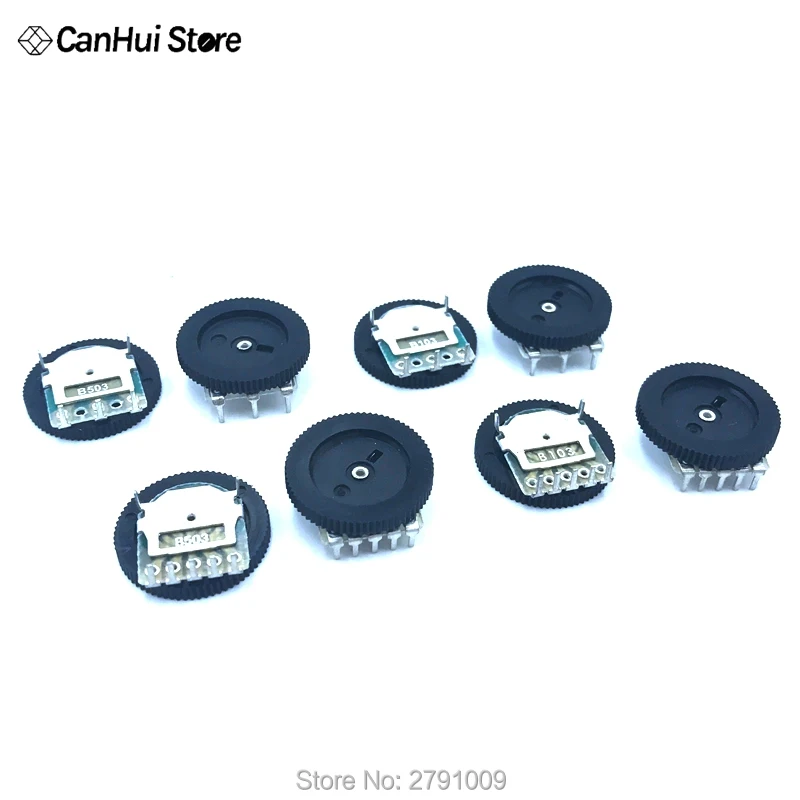 10 шт. B503 B103 102 202 203 16x2 мм 50K10K 20K 3/5PIN 16*2 двойной одноциферблатный конусный переключатель громкости колесо дуплексный потенциометр диск
