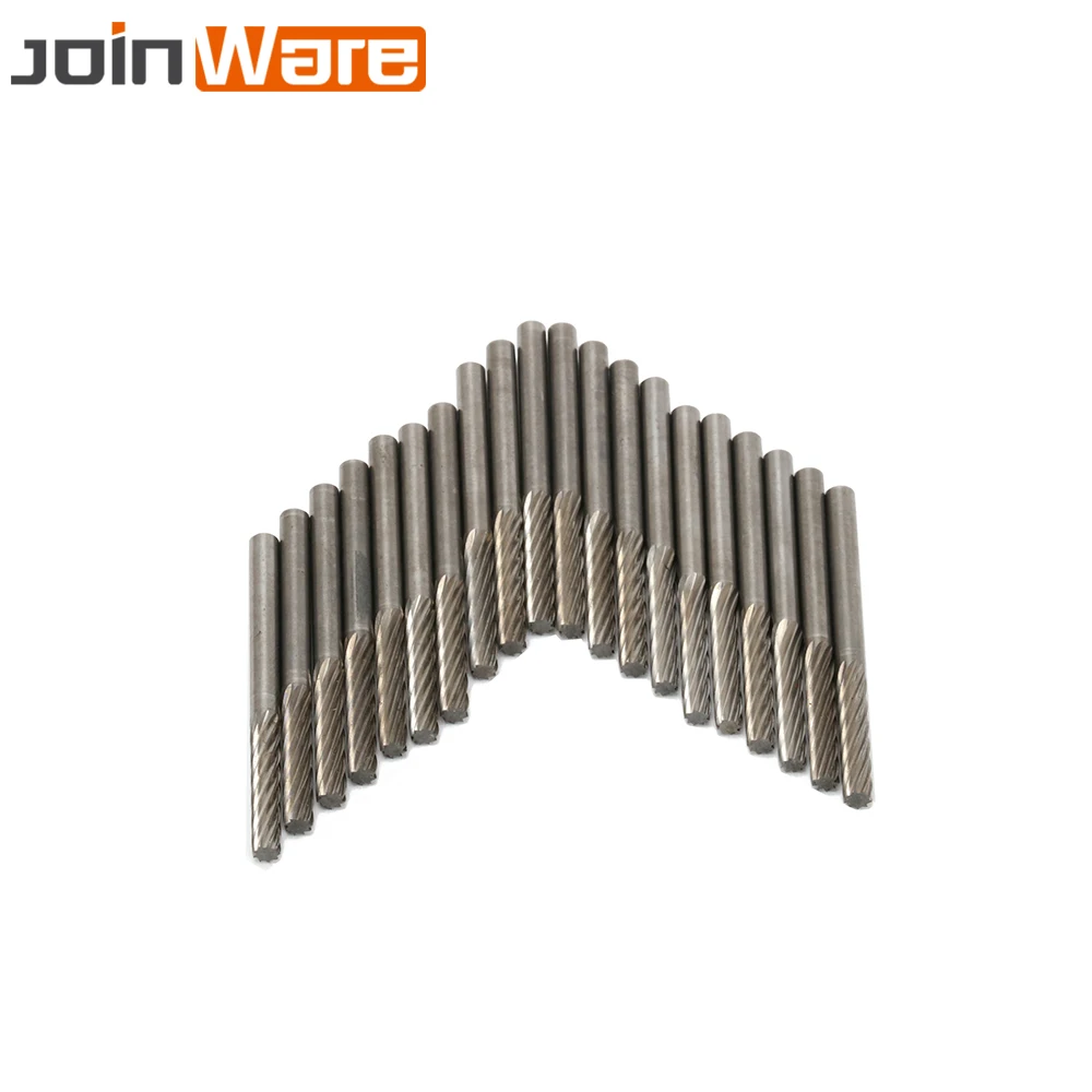 20Pcs 3MM Head Tungsten Steel Carbide Round Ball Shape Cutter Rotary Burr Set Single Line 1/8&quot Shank Tool High Quality | Инструменты