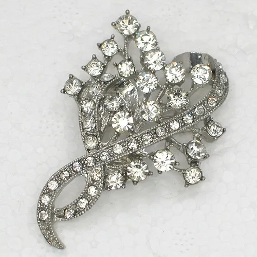 

Clear Rhinestone Flower Pin brooches Fashion Jewelry gift C2153 A