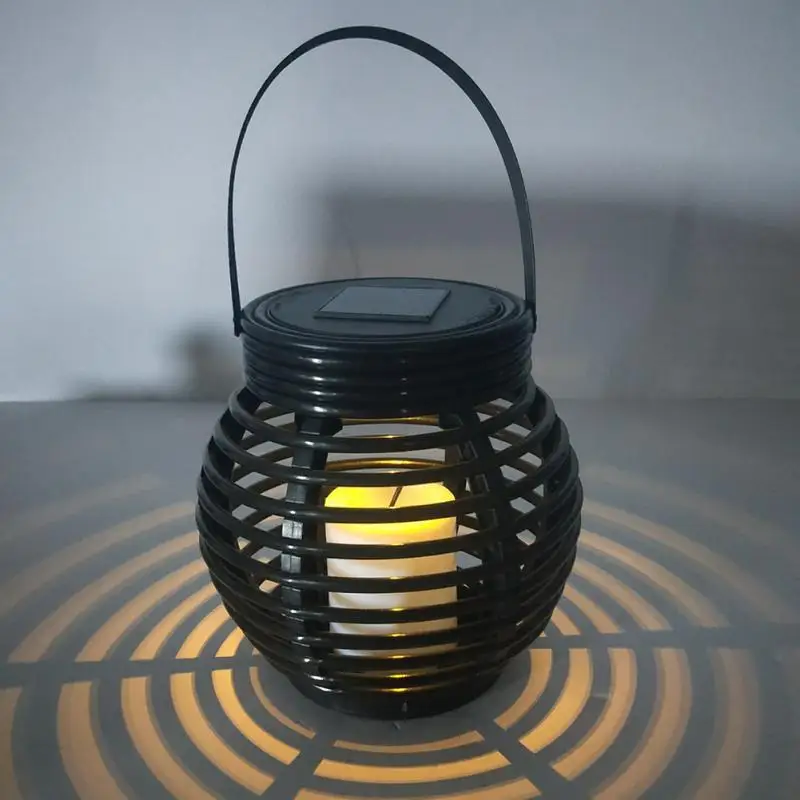 Светодиодный светильник из ротанга водонепроницаемый на солнечной