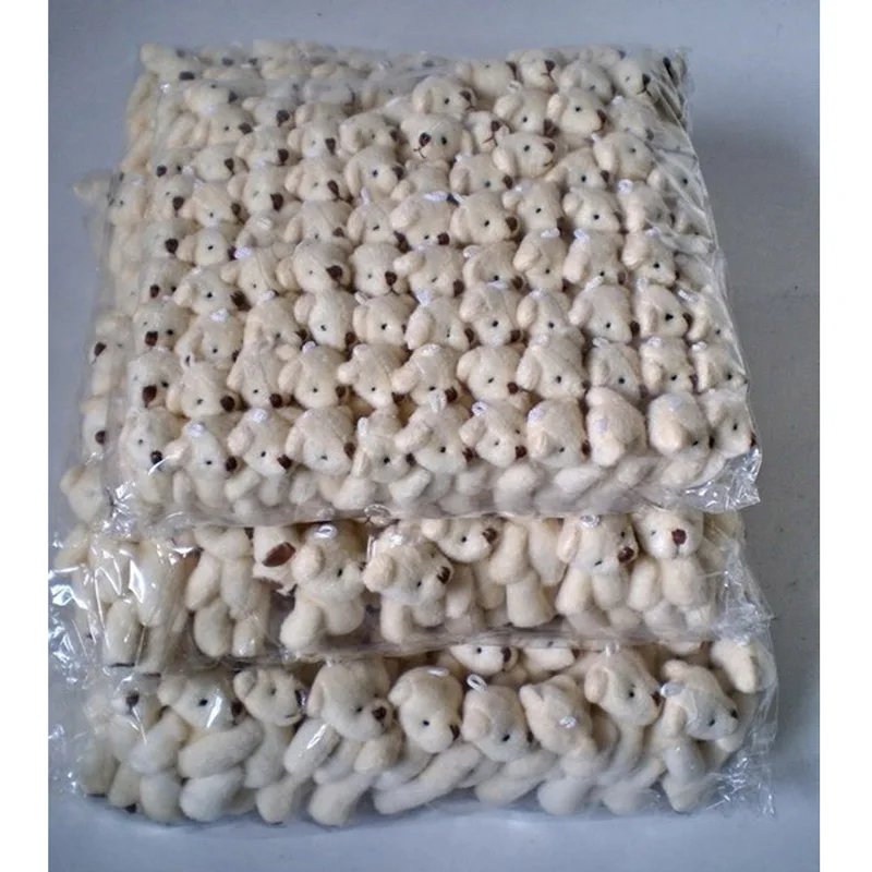 100 шт./лот каваи маленькие мишки со шкурой ног плюшевая игрушка 6 5 см миниатюрные