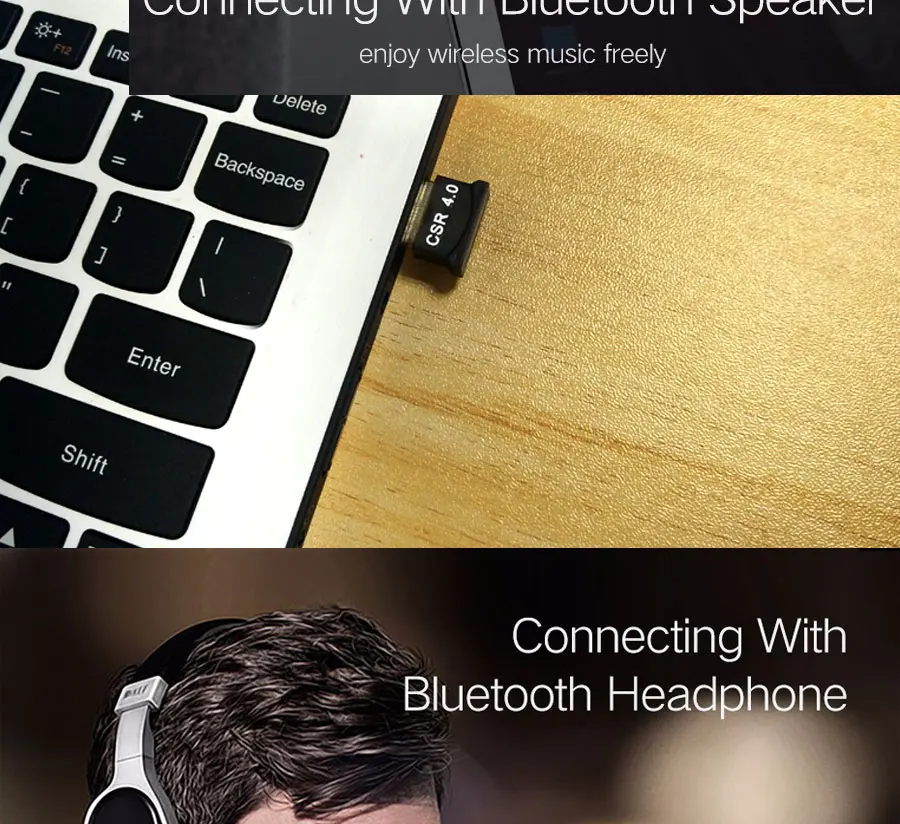 Bluetooth адаптер USB ключ для компьютера ПК беспроводная мышь, Bluetooth, динамик CSR 4,0 Музыкальный USB приемник USB Bluetooth адаптер