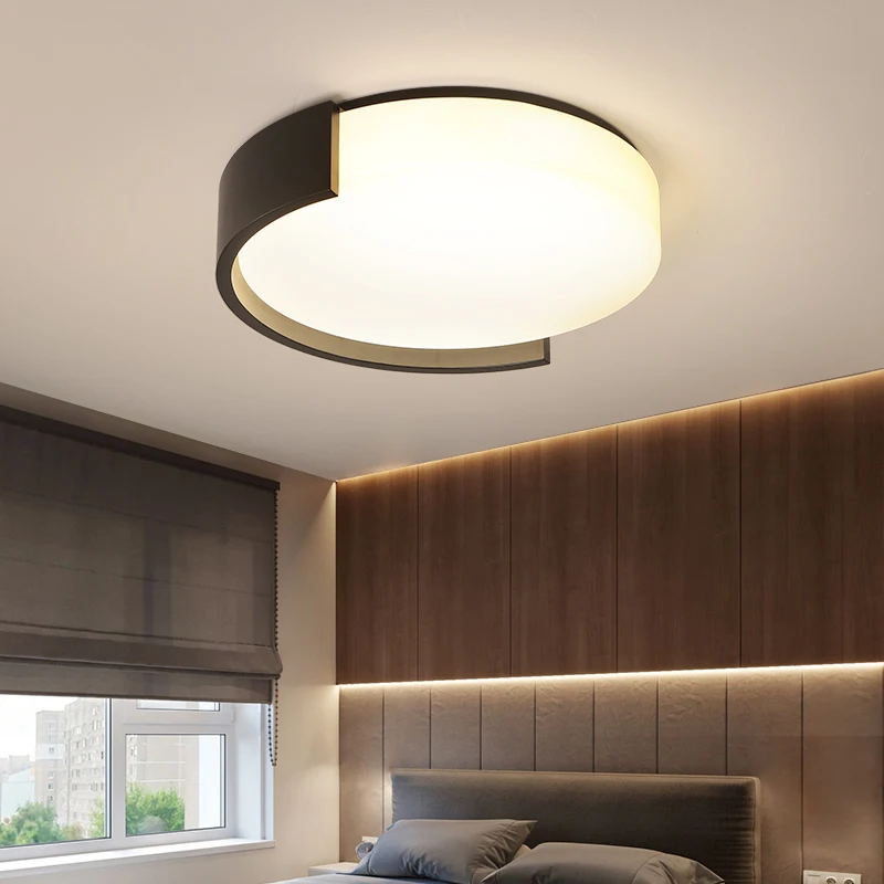 Creative bedroom lamp Simple modern round led ceiling warm romantic master room study | Освещение