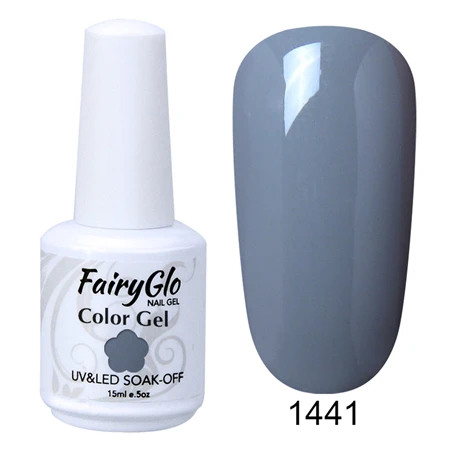 FairyGlo 15 мл Гель-лак замачиваемый чистый цвет ногтей Гель-лак Vernis Полупостоянный УФ-гель для ногтей маникюрный лак - Цвет: G1441