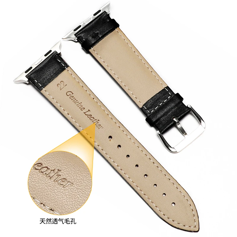 Ремешок из натуральной кожи для Apple Watch Iwatch 38 мм 42 series 1 2 3 | Наручные часы