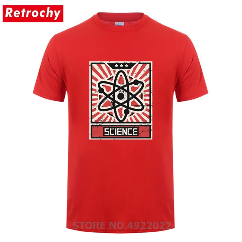 Мужская Винтажная футболка с постером Atom Geek Nerd недорогая брендовая Hombre Camisetas