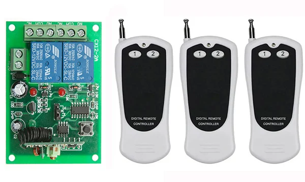 DC12V 2CH 500 м длинный диапазон RF Беспроводной переключатель системы дистанционного
