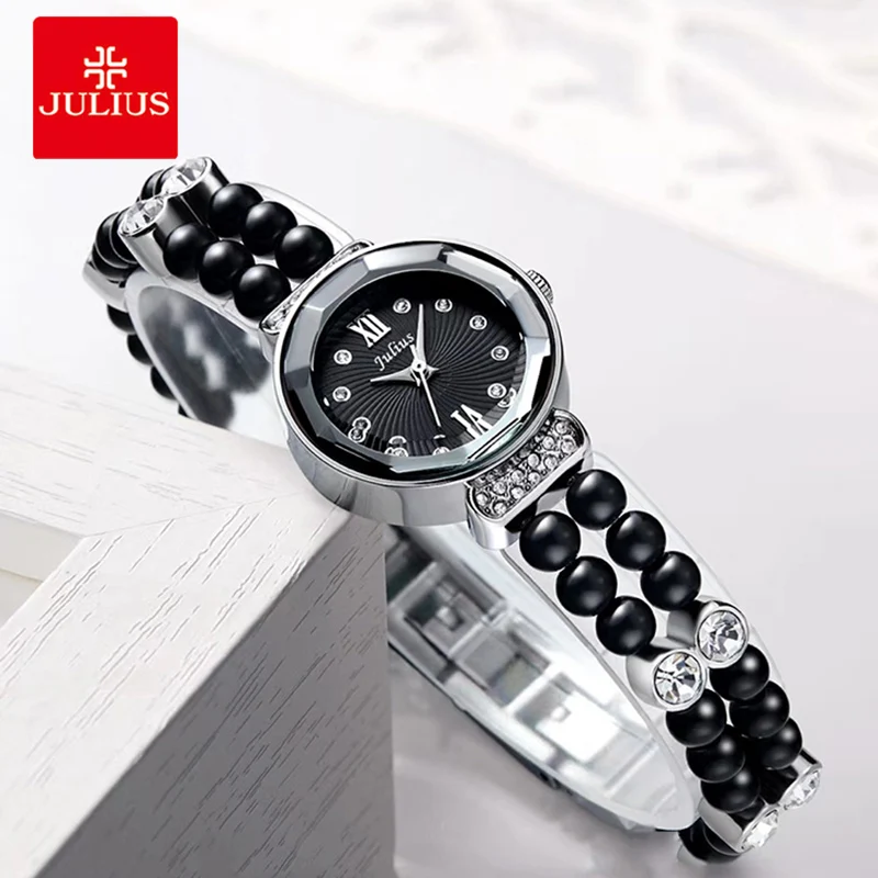 

Julius Fashion Women Watches Simulated Pearl Strap Watch ladies Small Dial Bracelet Watch Quartz Wrist Watch Relogio Feminino