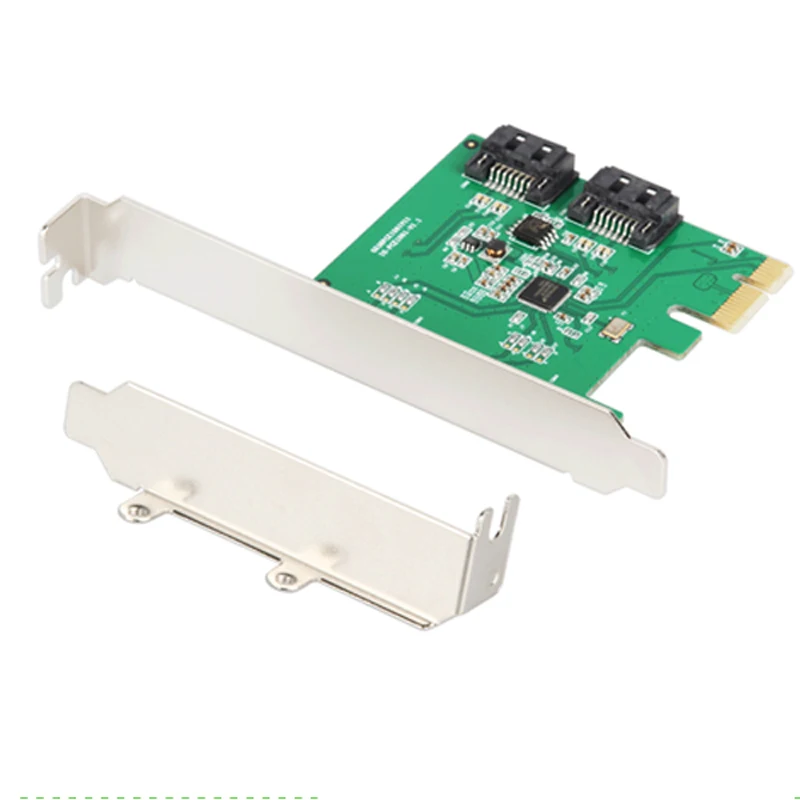Плата контроллера PCI Express с 2 портами SATA 6 Гбит/с RAID 0 RAID1 + PCI-e на Dual 3 низкопрофильным