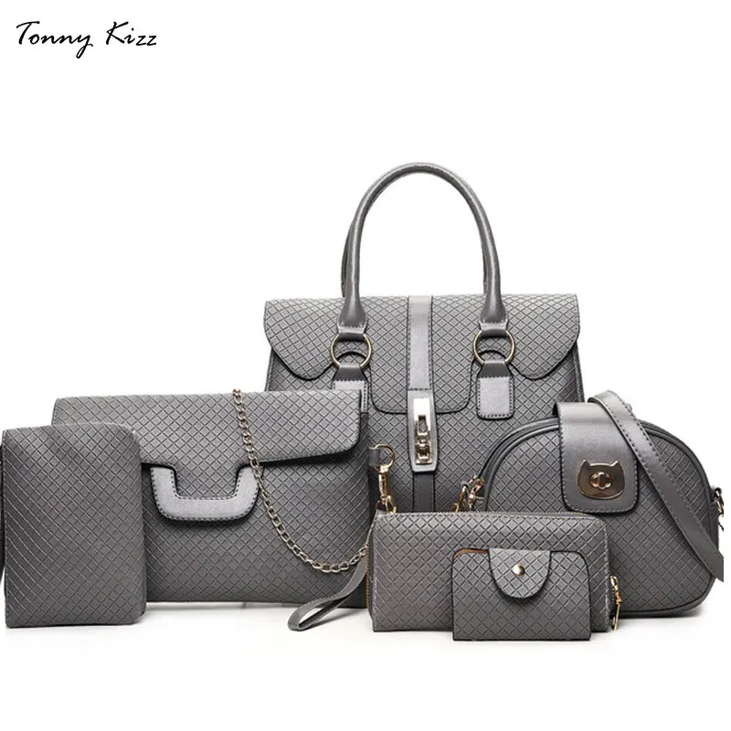 Tonny kiz, 6 комплектов, композитные женские сумки, женские сумки через плечо, сумки-мессенджеры, Длинный кошелек, bolsa feminina