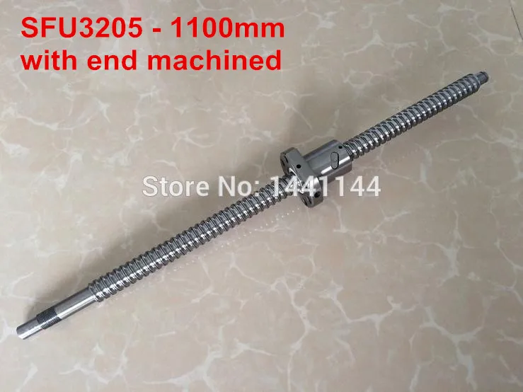 

SFU3205- 1100mm ballscrew with ball nut with BK25/BF25 end machined