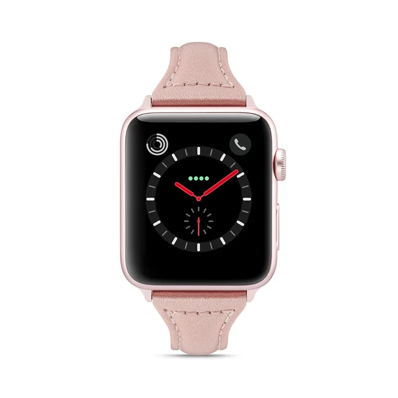Ремешок сменный из натуральной кожи для Apple Watch 4 Band 40 мм 44 спортивный браслет iWatch