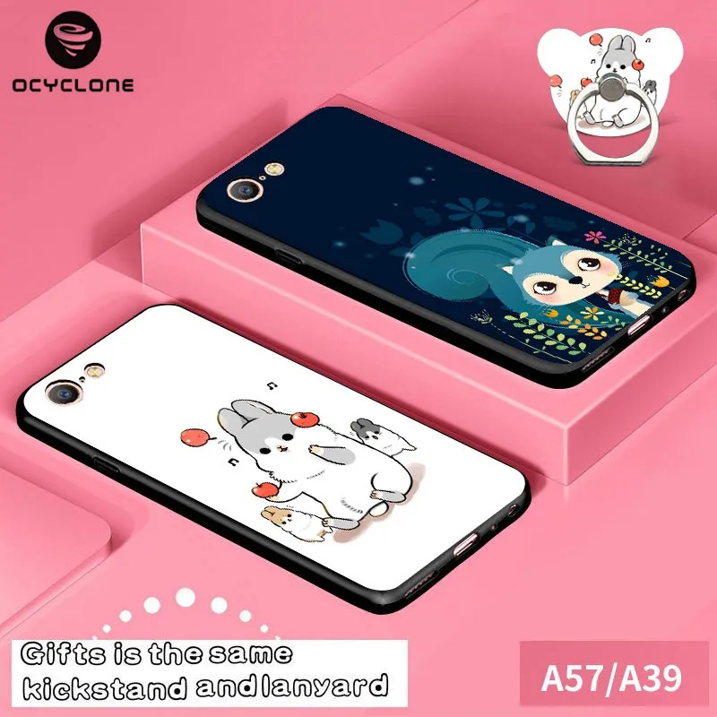 Милый чехол с рисунком для OPPO A39 и A57 подарки подставка ремешок модный силиконовый