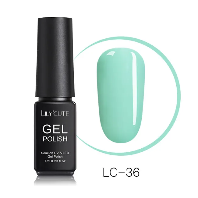 LC-36 LILYCUTE 7ml Nude Glitter Gel Nail Polish Shimmer Pink Purple Soak Off UV LED Gel Polish Varnish Nail Art Lacquer - Цвет: LC-36