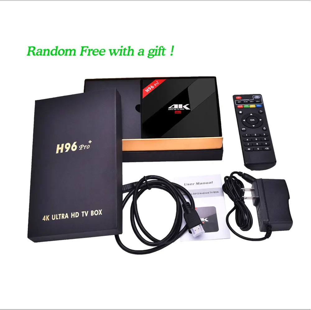 H96 Pro Plus android smart tv box 7,1 Amlogic S912 Восьмиядерный 3g/64G двойной wifi BT4.1 4K H96pro+ PK X96 медиаплееры