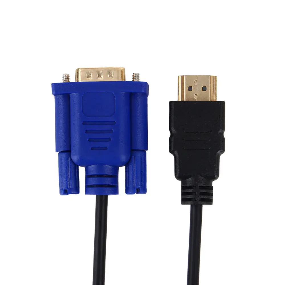 HDMI кабель с золотым штекером для VGA HD 15 15Pin Кабель адаптер конвертер 5 футов 1 8 м 1080P