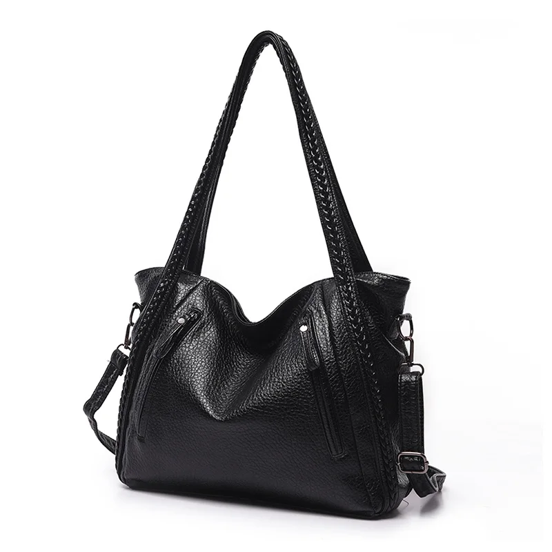 Hjphoebag Женская мода мягкая сумка высокого качества черные женские сумки на плечо