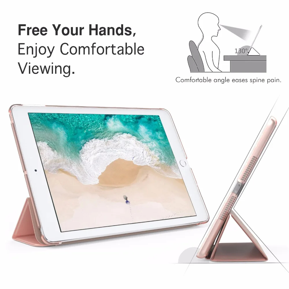 Чехол MoKo для iPad Pro 10 5 тонкий легкий умный чехол подставка с полупрозрачной