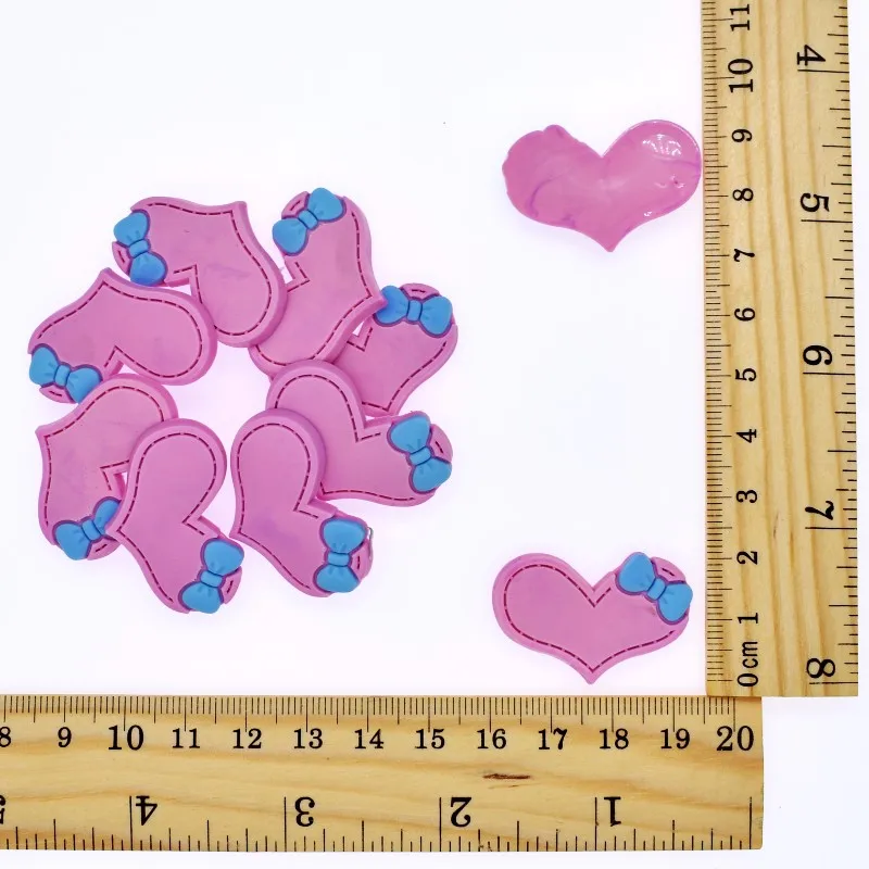 10 шт. в форме банта/сердца Flatback PVC DIY Craft Charms Fit Браслеты/гвоздь/чехол для