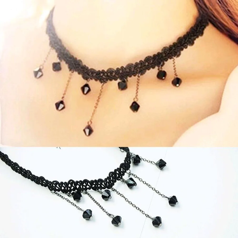 Новинка плетеная кружевная цепочка ручной работы ожерелье-чокер на свитер с