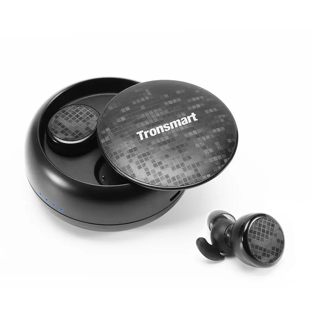 Tronsmart Encore Spunky Buds Bluetooth наушники беспроводные наушники настоящие беспроводные стерео наушники IPX5 с микрофоном для телефонов - Цвет: Black