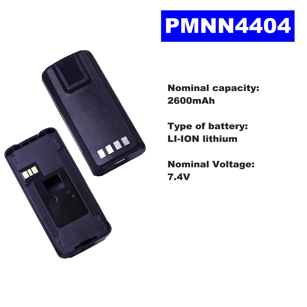 7.4V 2600mAh LI-ION Radio Battery PMNN4404 For Motorola Walkie Talkie CP1200/1300/1660/185 EP350 Two Way Radio